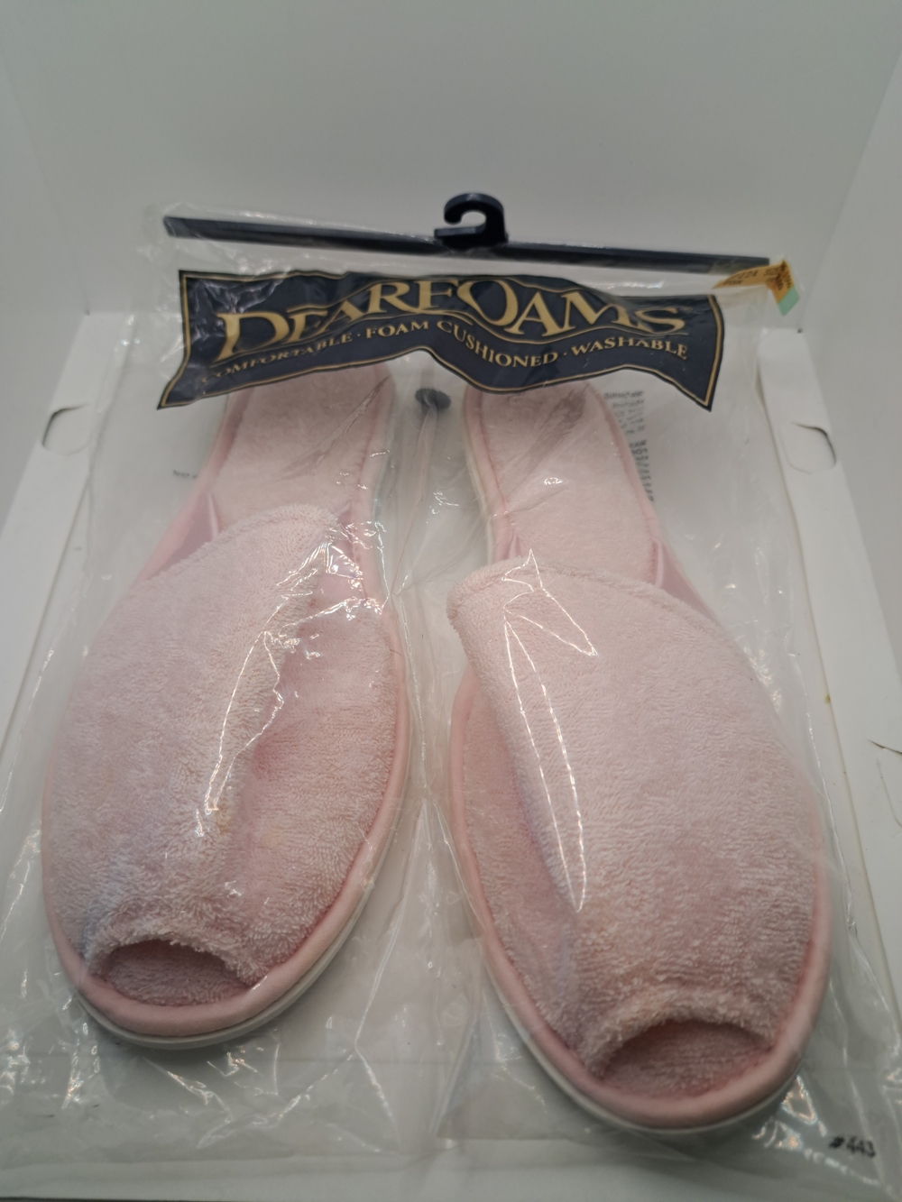 Dearfoams Women's Pink Open-Toe Slippers Size 11 L Microfiber